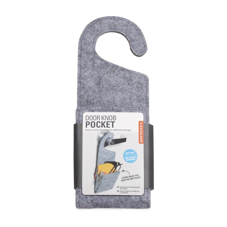 Hängande Förvaringsficka, DOOR KNOB POCKET, Kikkerland, Grå