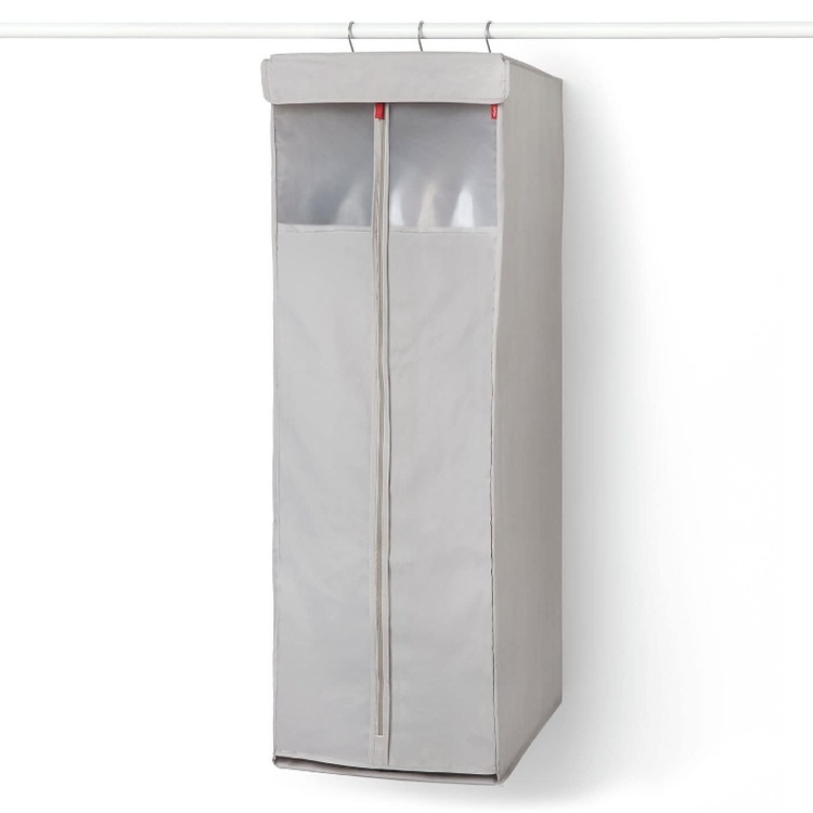 Hängande garderob, med klädstång, PREMIUM HANGING WARDROBE, 50 x 40 x H 125 cm, Ljusgrå