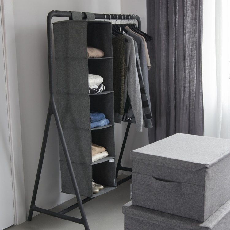 Hängande Hyllor, 5 fack, BIGSO HANGING CLOSET, 30 x 30 x H 133,5 cm, Grå
