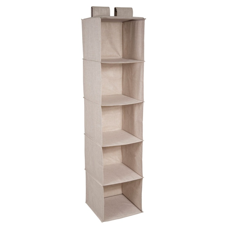 Hängande Hyllor, 5 fack, BIGSO HANGING CLOSET, 30 x 30 x H133,5 cm, Beige
