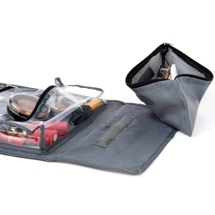 Hängande liten necessär, lätt, TRAVEL - SACCHETTO BEAUTY, 27 x H 39 cm, Grå