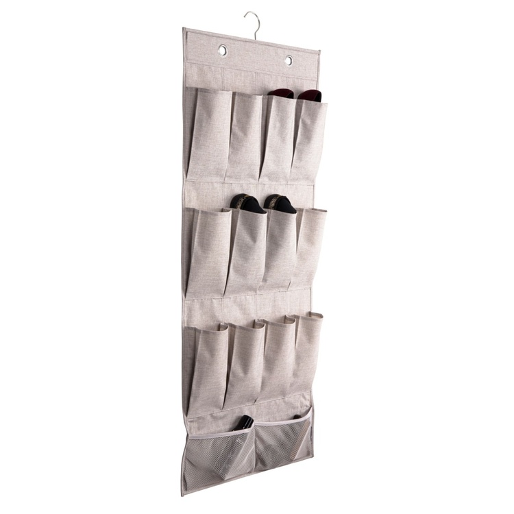 Hängande Skoförvaring, 14 fack, BIGSO POCKET ORGANIZER, 52 x H 124 cm,
