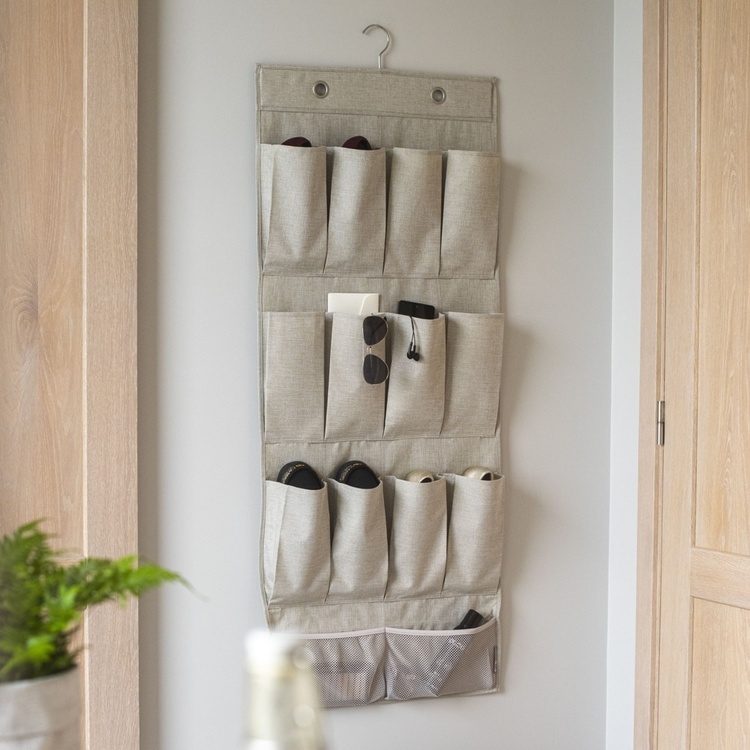 Hängande Skoförvaring, 14 fack, BIGSO POCKET ORGANIZER, 52 x H 124 cm