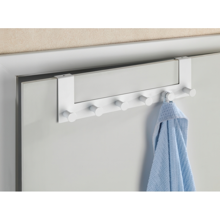 Hängare för tunna dörrar, 6 krokar, CELANO, 2 cm, Metall