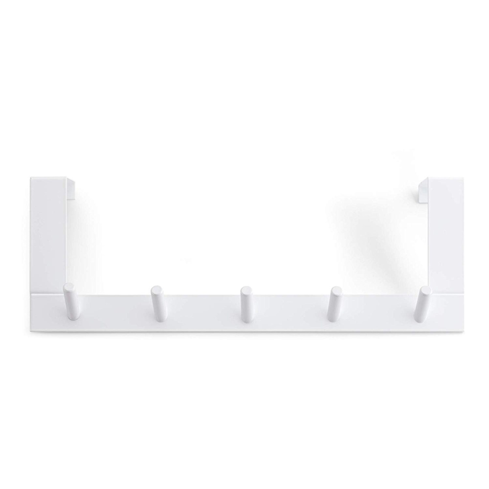 Hängare över dörren - 5 krokar, COLGADOR PUERTAS, Max bredd 4 cm, Vit