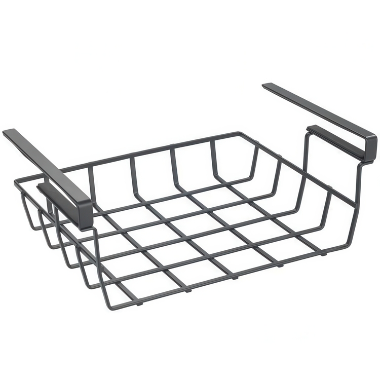 Hängkorg för hylla, PREMIUM UNDER SHELF BASKET, 34 x 25 x H 13 cm, Svart