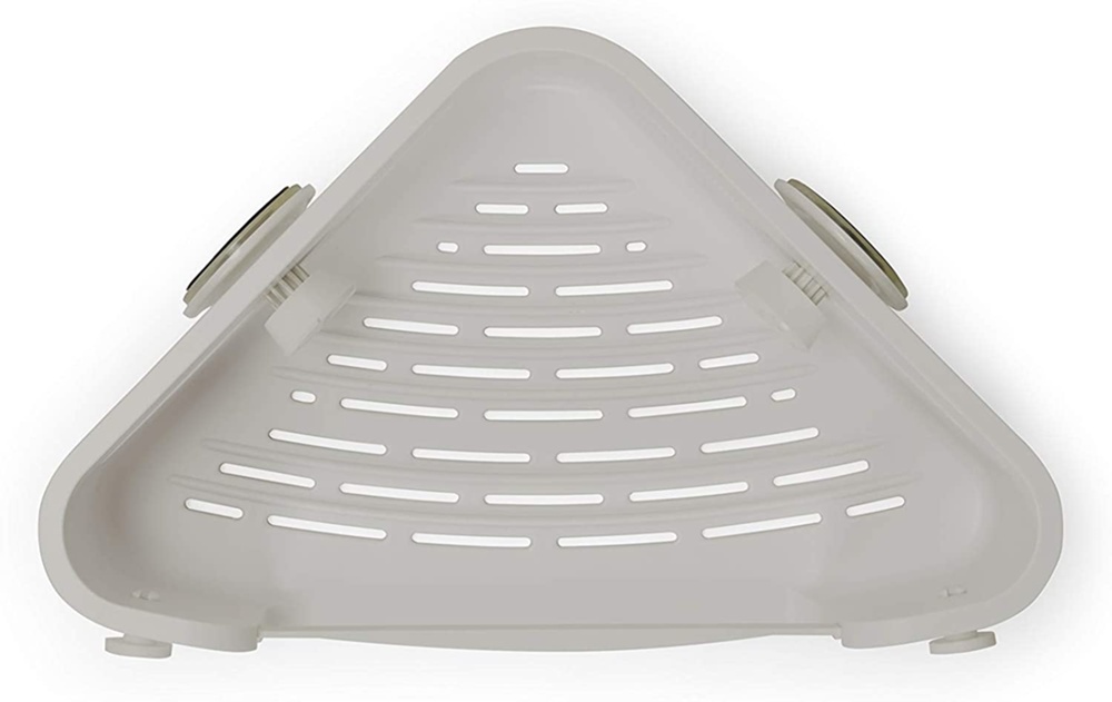 Hörnduschkorg med sugproppar, FLEX GEL-LOCK, 19 x 30 x H 8 cm, Umbra, Grå
