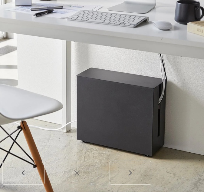 Kabellåda med hjul,  TOWER LARGE CABLE BOX, 15 x 40 x H 34,5 cm, Yamaz