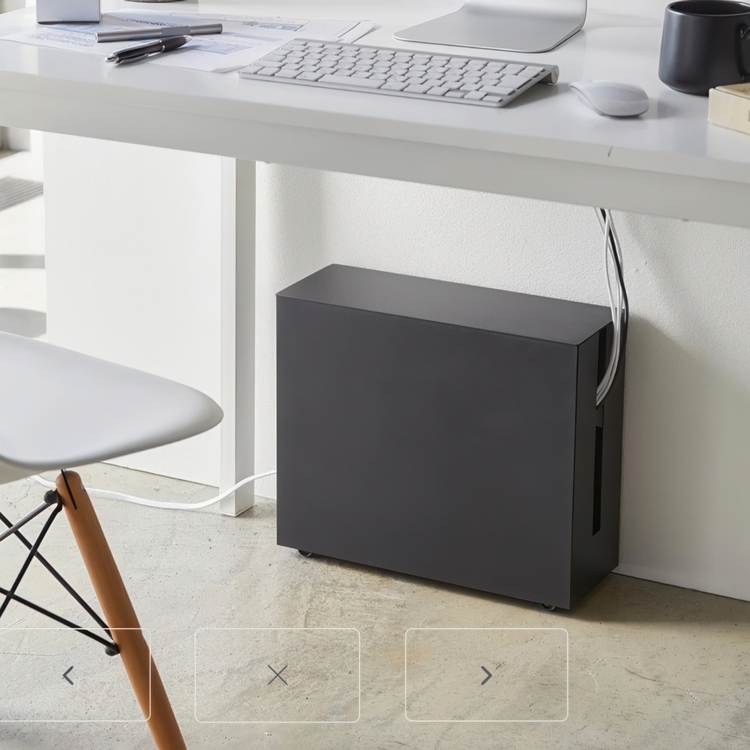 Kabellåda med hjul,  TOWER LARGE CABLE BOX, 15 x 40 x H 34,5 cm, Yamaz