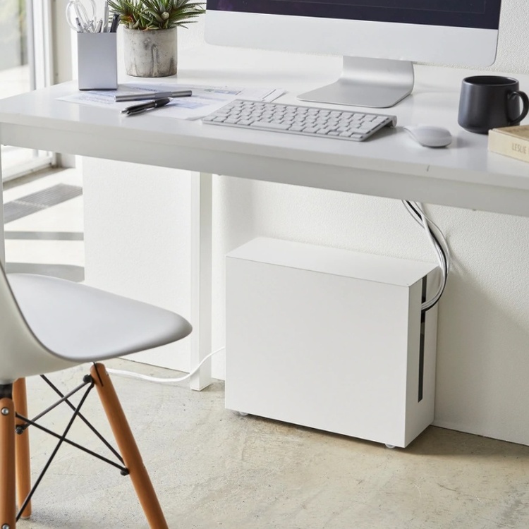 Kabellåda med hjul,  TOWER LARGE CABLE BOX, 15 x 40 x H 34,5 cm, Yamaz