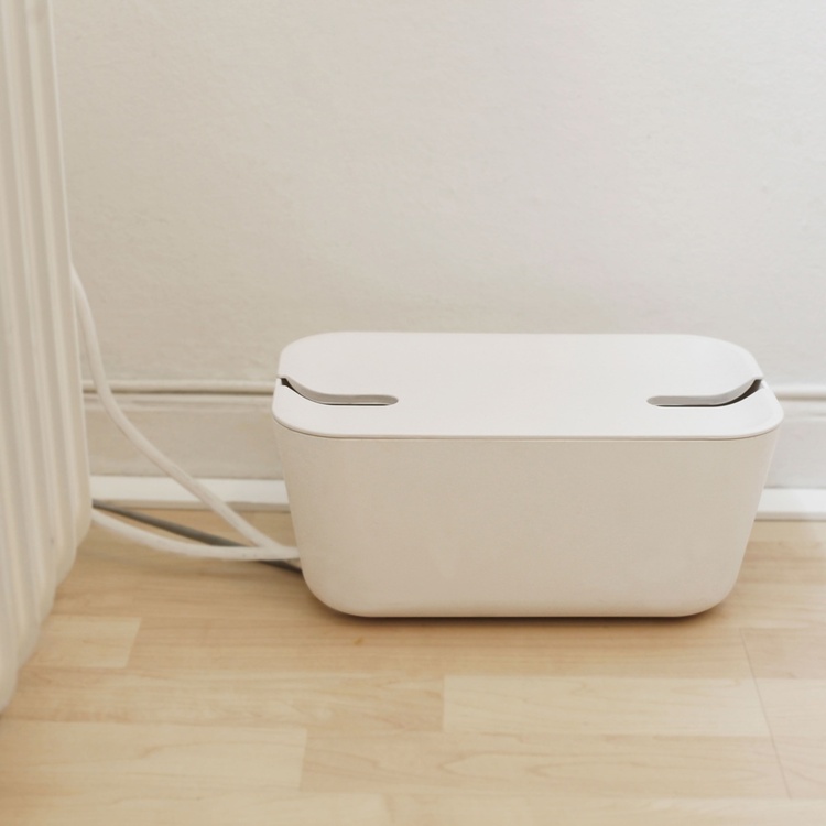 Kabelsamlare, BOSIGN MEDIUM CABLE ORGANISER, 30 x 18 x H 13,5 cm, Vit