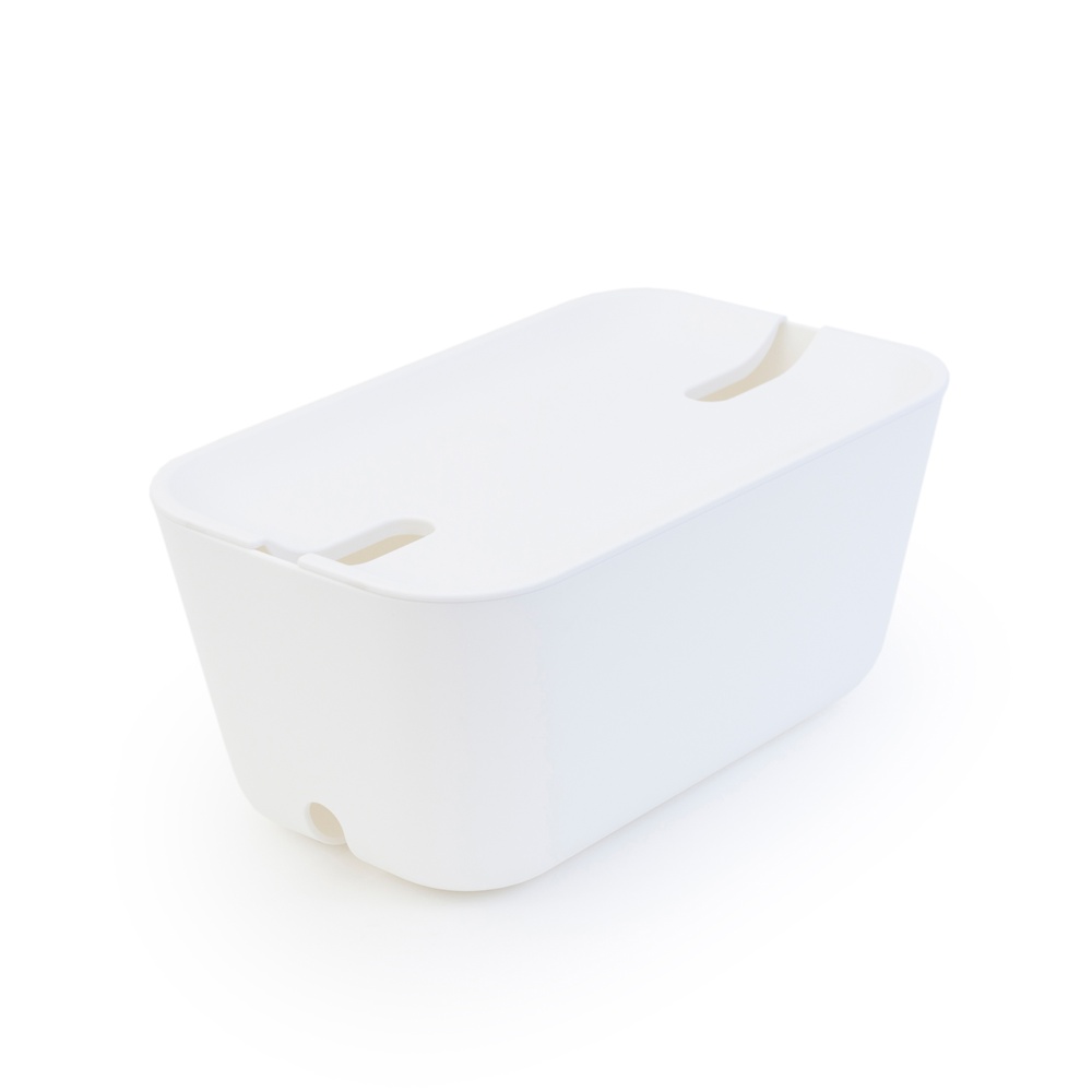 Kabelsamlare, BOSIGN MEDIUM CABLE ORGANISER, 30 x 18 x H 13,5 cm, Vit