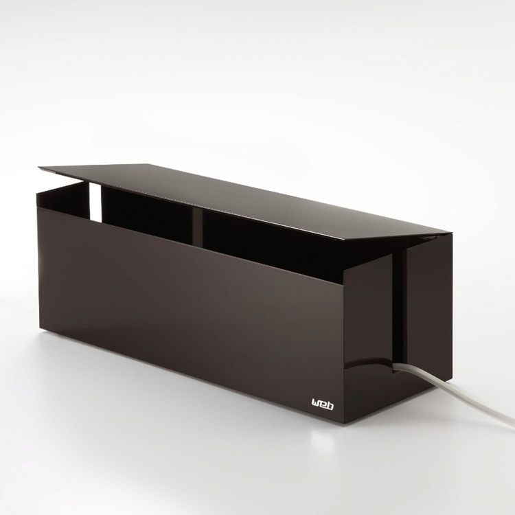 Kabelsamlare, WEB CABLE BOX, 40 x 15,5 x H 14,5 cm, Yamazaki, Mörkbrun