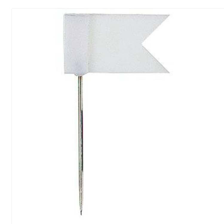 Kartnålar Flaggor, 20 st, FLAG PINS, Vit | Förvaring - Kontorsmaterial | Pryloteket