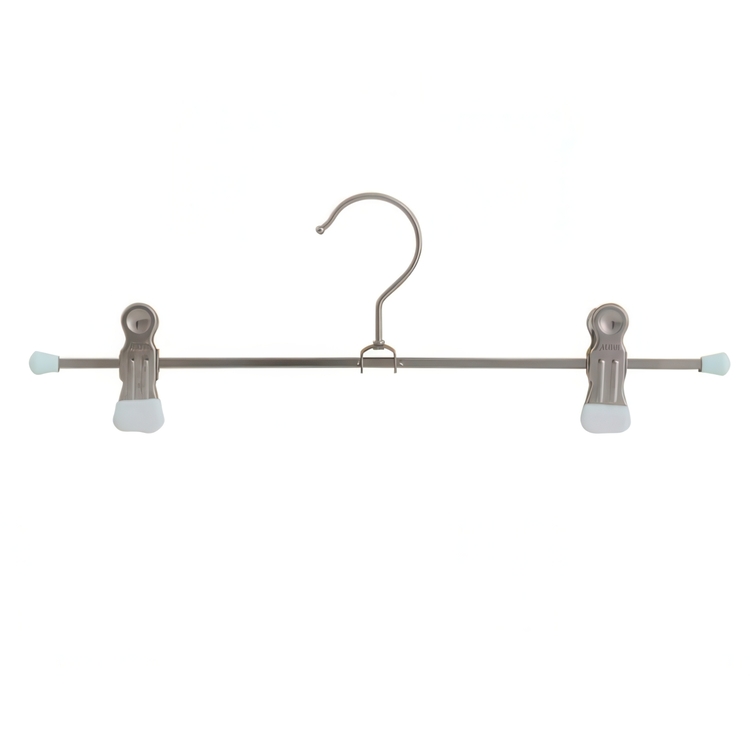 Klassisk Galge för kjol, Metall, MAWA KLAMMERN CLIP, 30 cm, Silver / vit