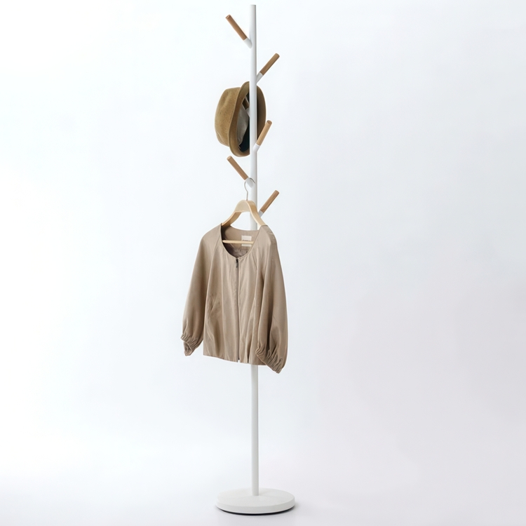 Klädhängare, PLAIN TREE COAT HANGER, Ø 28 x H 177 cm, Yamazaki , Vit