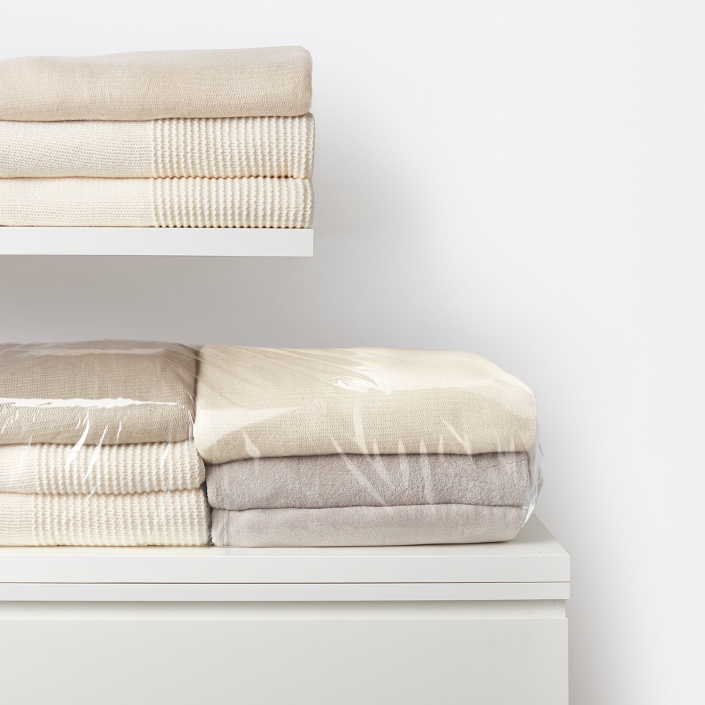 Klädpåsar, Med doft, Genomskinliga, 4 st, BLANKET BAGS, 110 x 50 x H 20 cm, Klar