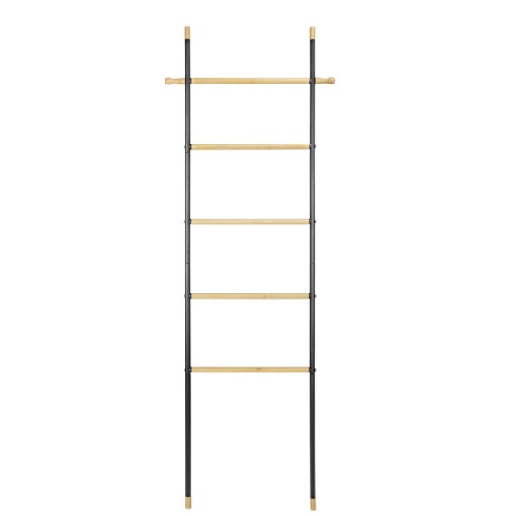 Klädställning att luta mot väggen, LOFT BAMBOO, 57 x H 162 cm, Svart / Natur