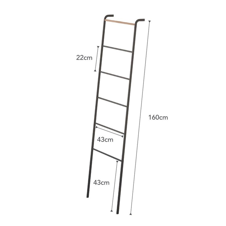 Klädställning att luta mot väggen, TOWER LEANING LADDER, 45 x 24 x H 160 cm, Yamazaki