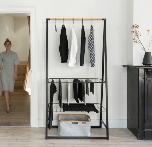 Klädställning med hyllor, BRABANTIA LINN LARGE, 99,5 x 57 x H 190 cm