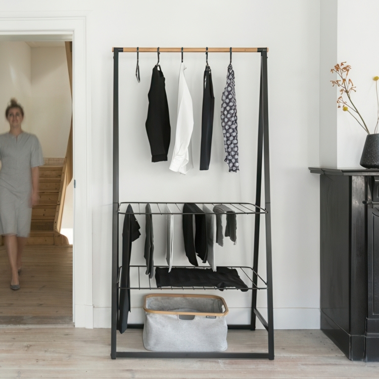 Klädställning med hyllor, BRABANTIA LINN LARGE, 99,5 x 57 x H 190 cm