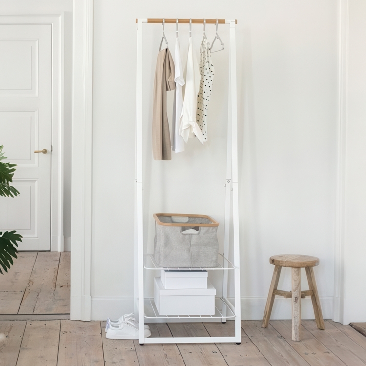Klädställning med hyllor, BRABANTIA LINN SMALL, 60,6 x 57 x H 190 cm