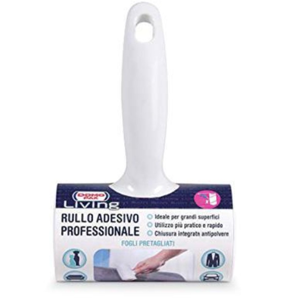 Klädvårdsrulle med skydd , RULLO PROFESSIONALE, 48 ark, Vit / grå