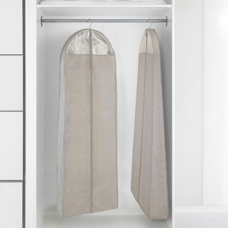 Klädöverdrag för festklänningar, Extra Långt, BALANCE PARTY DRESS, 60 x 20 x H 180 cm, Beige