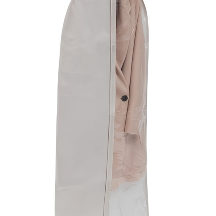 Klädöverdrag med stort fönster, DRESSY CLOTHES COVER, 58 x H 115 cm, Beige /Transparent