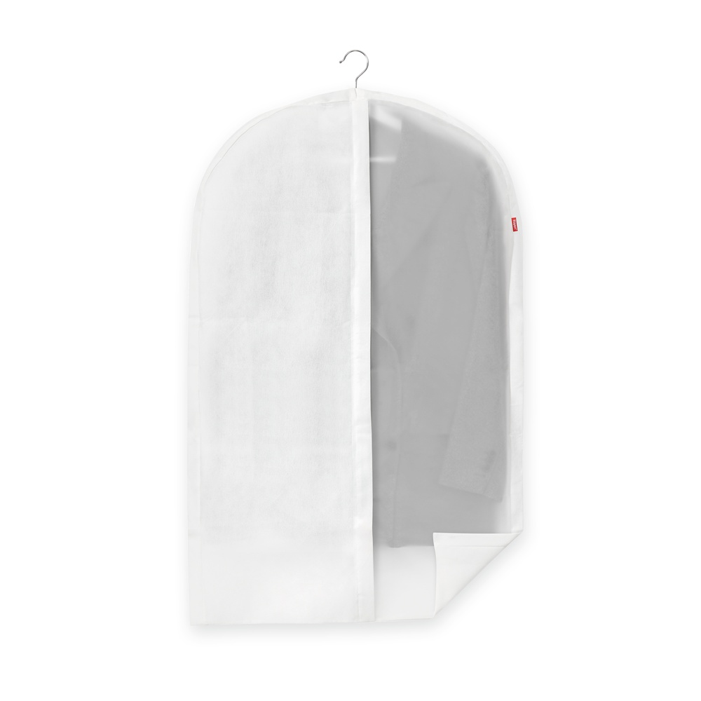Klädöverdrag, Kort, NON WOVEN, 60 x 5 x H 100, Klar / Vit