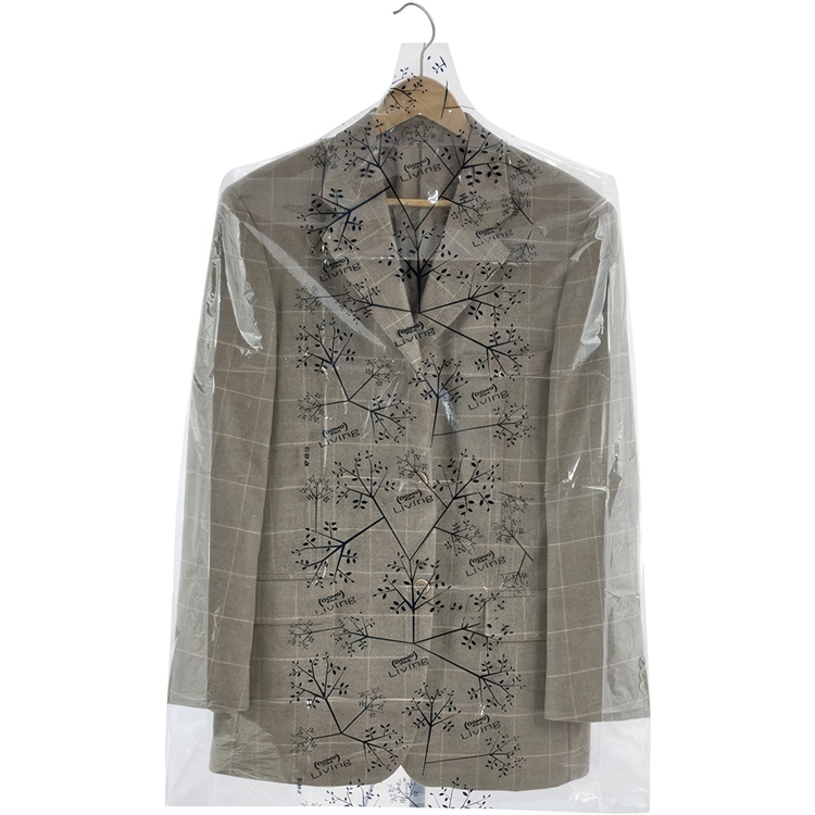 Klädöverdrag, korta, genomskinlig plast, 4 st, Lavendeldoft, LIVING, 65 x H95 cm, Klar