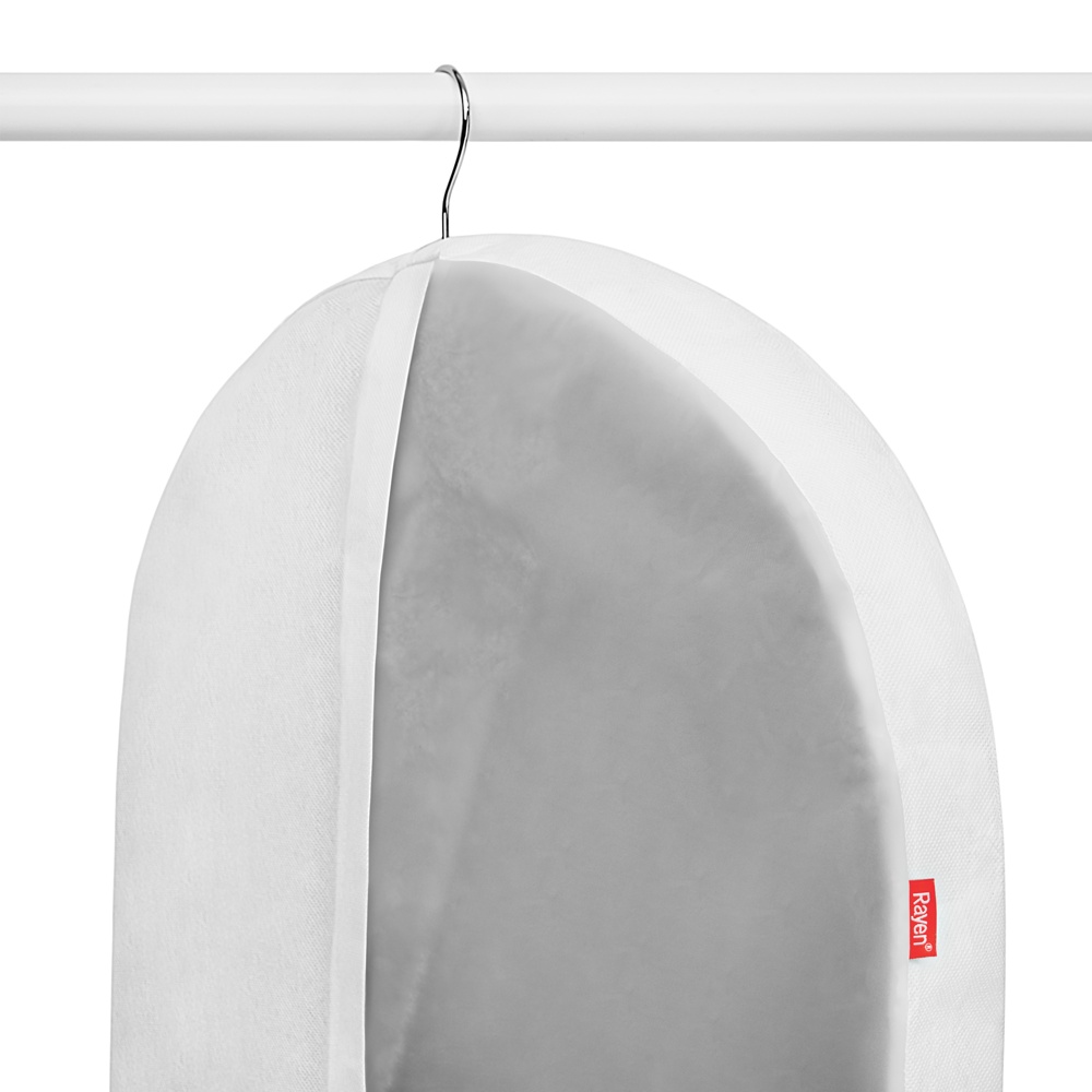 Klädöverdrag, Lång, NON WOVEN, 60 x 5 x H 135, Transparent / Vit