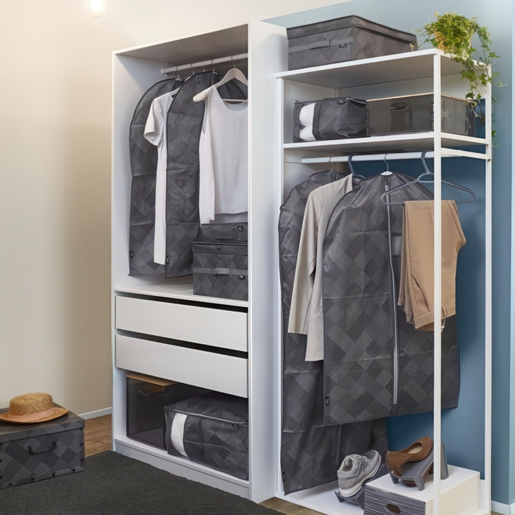 Klädöverdrag, Lång, PIXEL, 60 x H135 cm, Mörkgrå