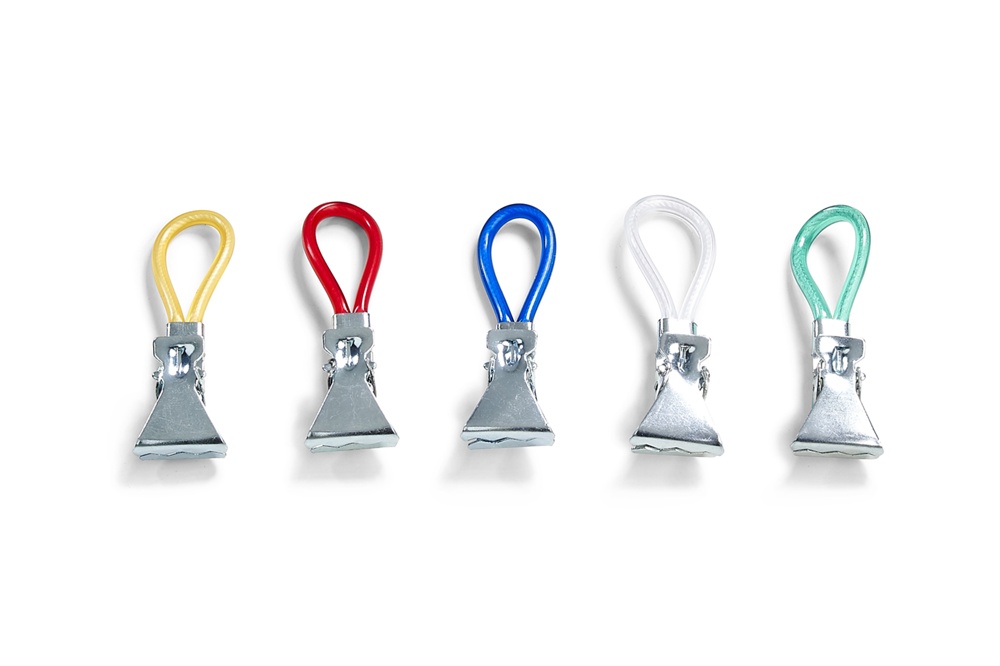 Klämmor för handdukar som saknar ögla, 5 st, HABO TOWEL CLIPS, Blandade Färger