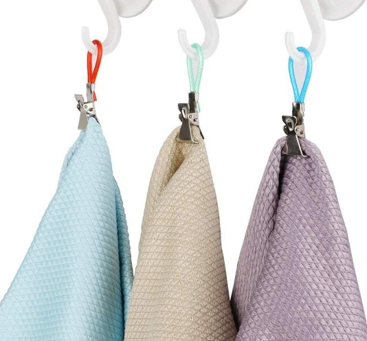 Klämmor för handdukar som saknar ögla, 5 st, HABO TOWEL CLIPS, Blandade Färger