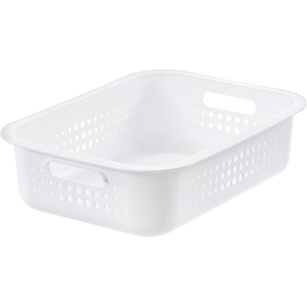 Korg / Låda, SMARTSTORE 6L BASKET RECYCLED, 37 x 28 x H10 cm, Vit