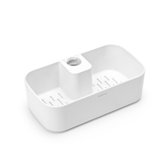 Korg för Dushstång, RENEW SHOWER CADDY, 24,4 x 13,3 x H7,5 cm , Brabantia, Vit