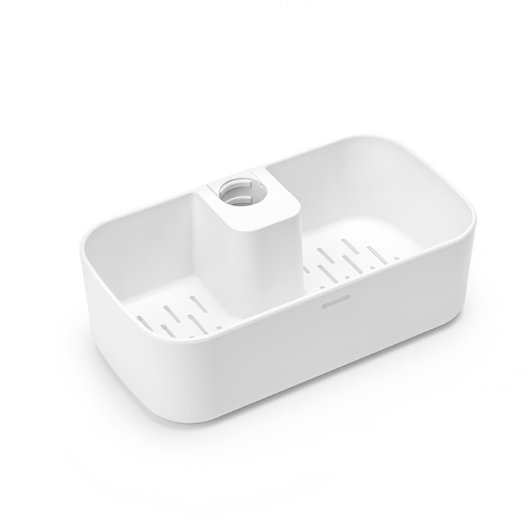 Korg för Dushstång, RENEW SHOWER CADDY, 24,4 x 13,3 x H7,5 cm , Brabantia, Vit