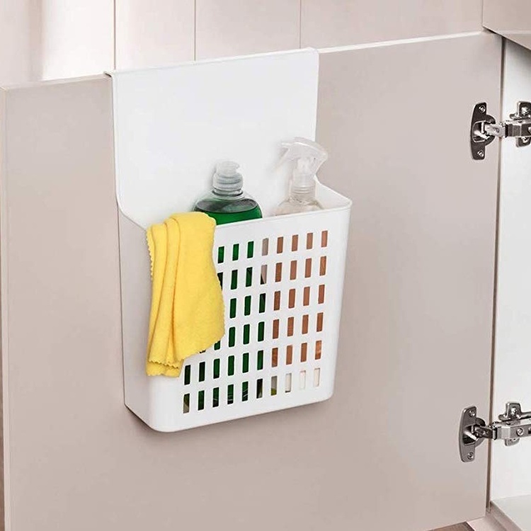 Korg för skåpdörr, Plast, TÜR-ORGANIZER, 24 x 12 cm H35,5, Vit