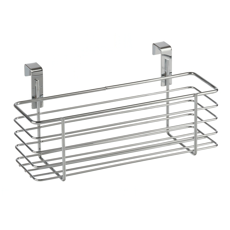Korg i metall för skåpdörr, SLIM EINHÄNGEKORB, 24 x 10 x H 11,5 cm, Silver