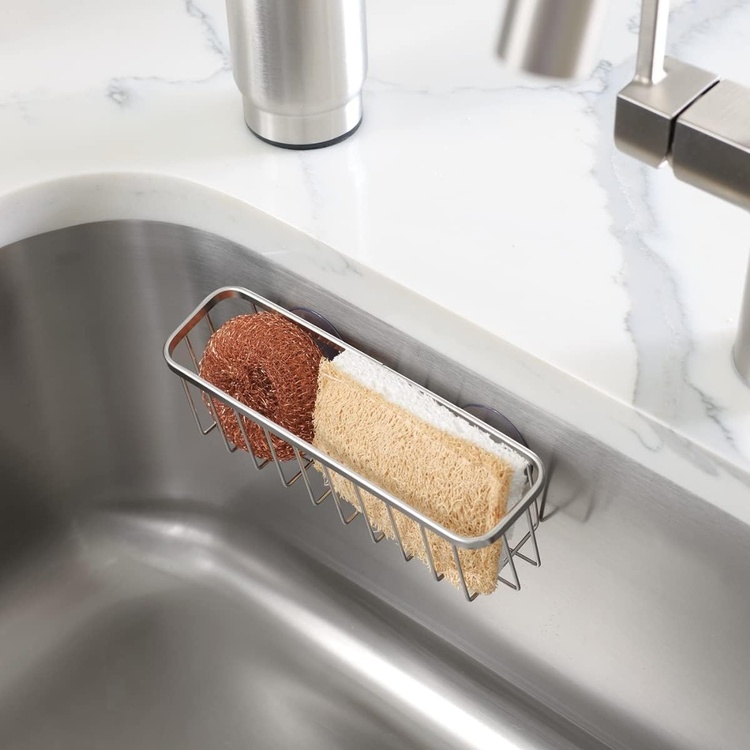 Korg till diskbaljan, med sugproppar, LARGE SUCTION SINK CENTER, Silver