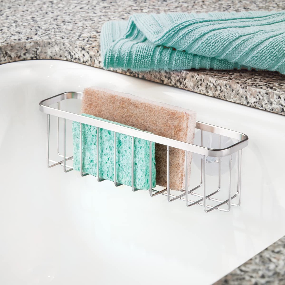 Korg till diskbaljan, med sugproppar, LARGE SUCTION SINK CENTER, Silver