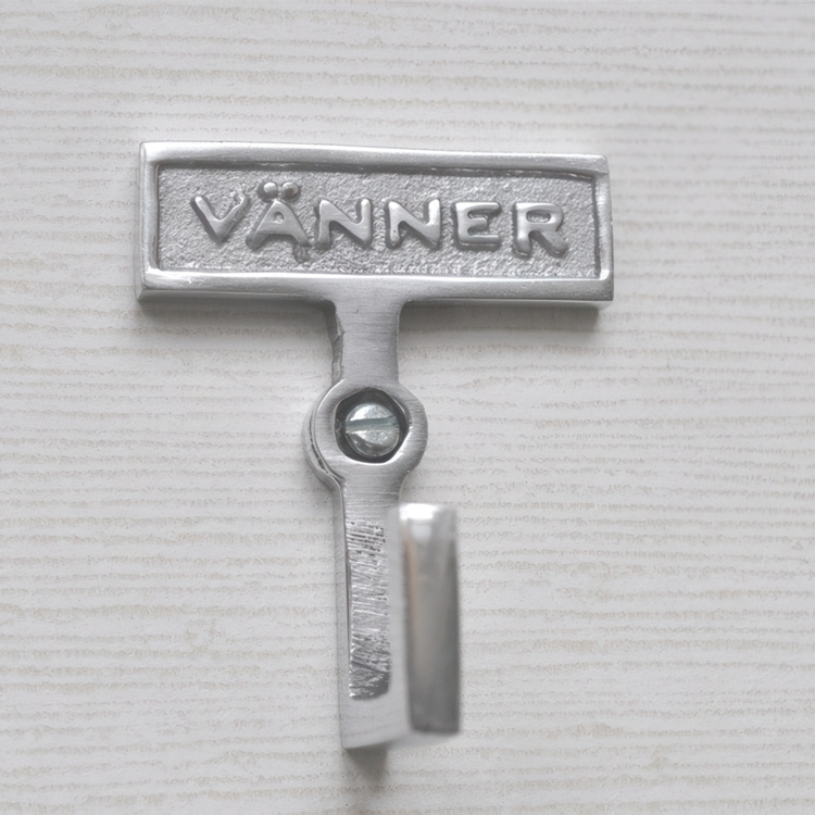 Krok med skylt och ram, VÄNNER, H 7 cm, Exmez, Aluminium