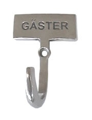 Krok med skylt, GÄSTER, Exmez, Sandgjuten aluminium