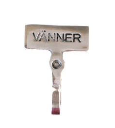 Krok med skylt, VÄNNER, Exmez, Sandgjuten aluminium