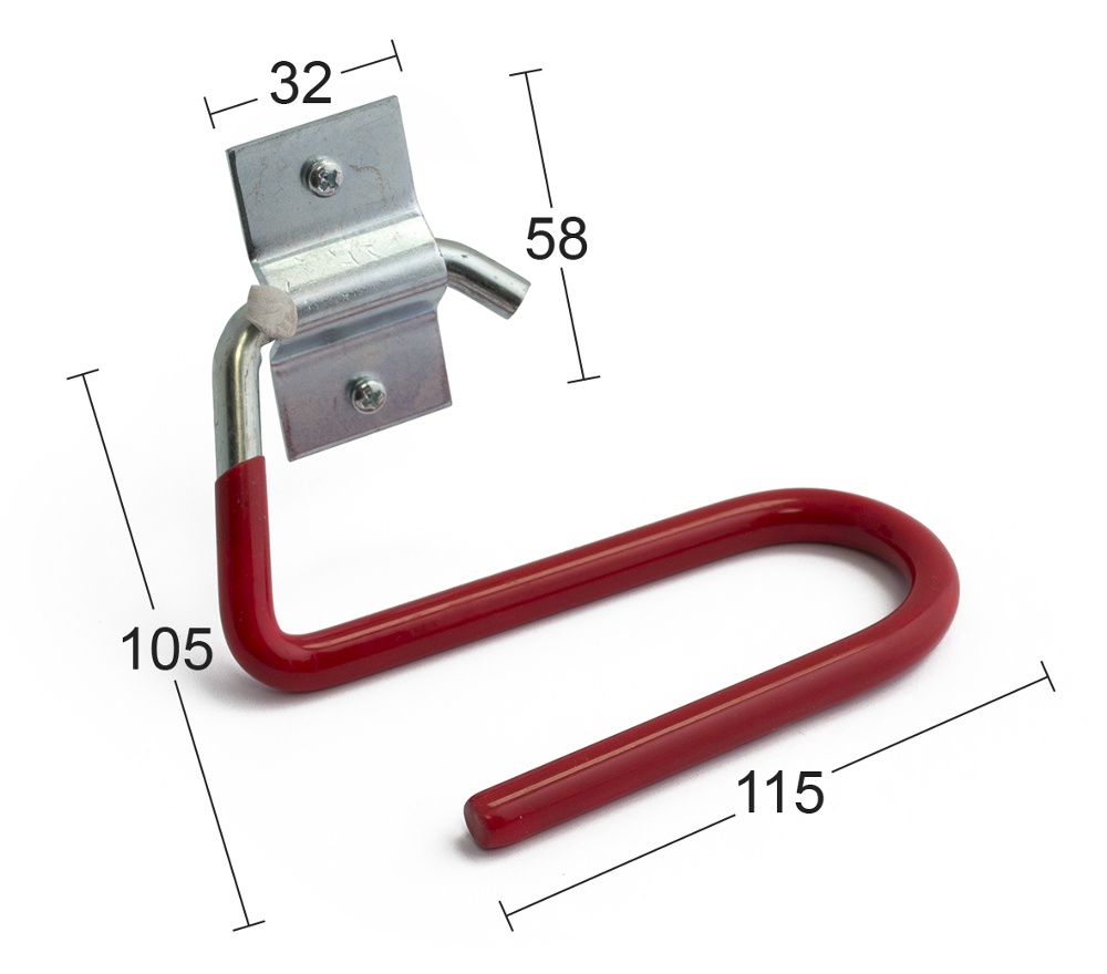 Krok Skidhållare, HABO, 11,5 cm, Stål, Röd