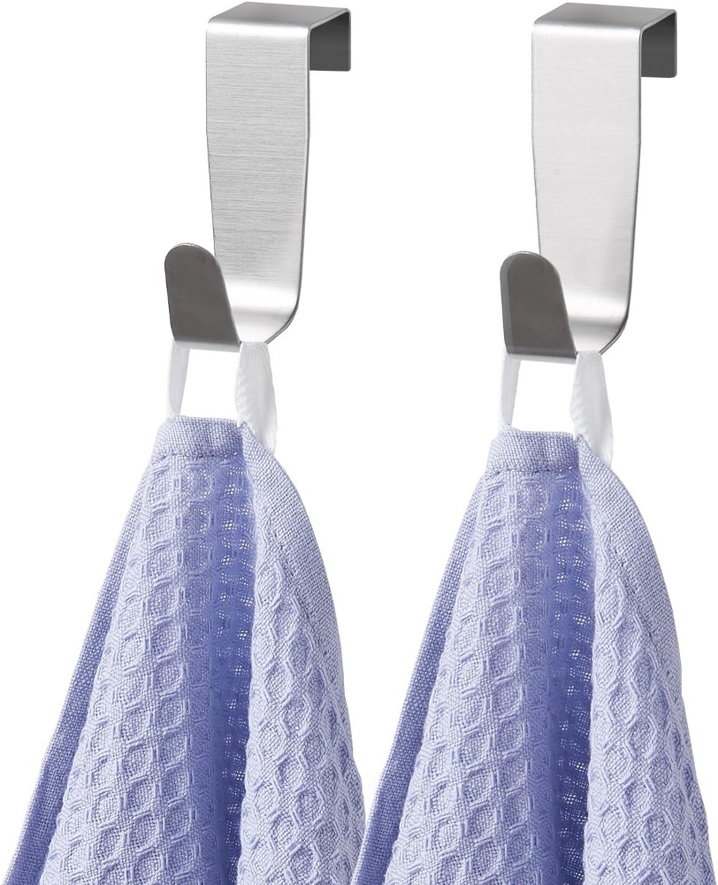 Krokar för skåpdörr / låda, Borstad rostfritt stål, 2 st, SIMPLY SMART, Silver