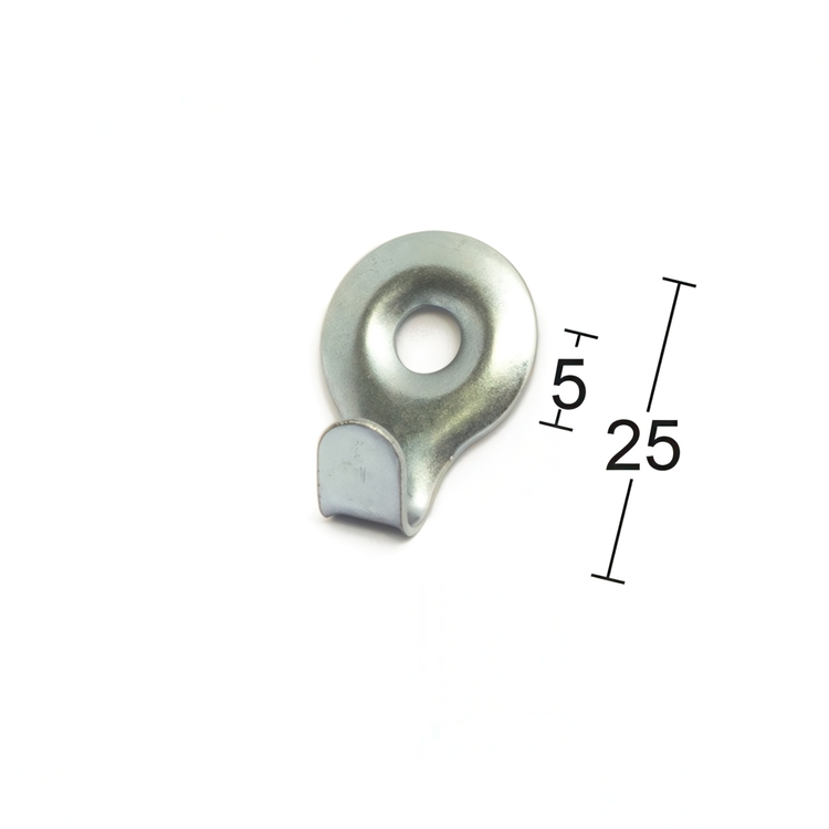 Krokar platta, små, 2,5 cm, HABO, 2 st, Metall