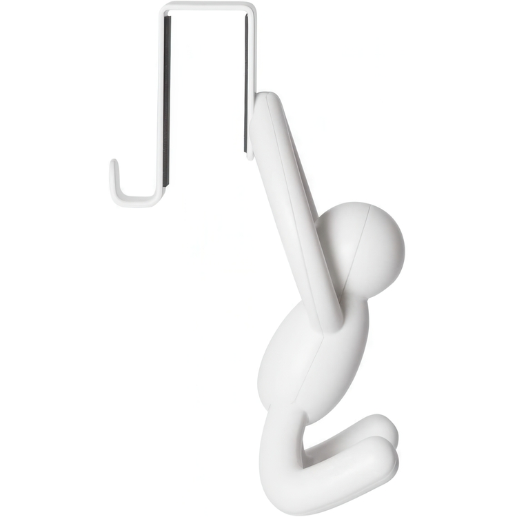 Krokar, över skåpdörr, 2 st, BUDDY CABINET HOOKS, Umbra, Vita