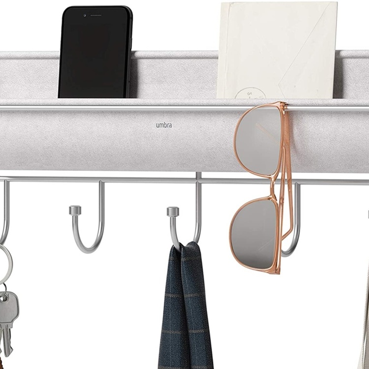 Kroklist med förvaring, UMBRA HAMMOCK ORGANIZER, 41,5 x H 18 cm Ljusgr